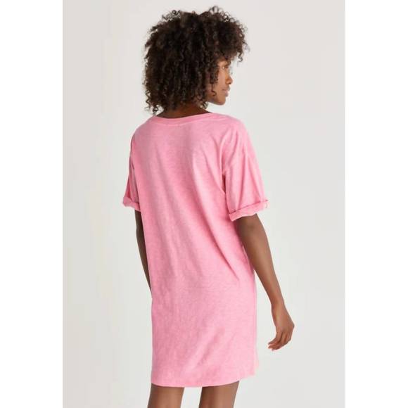 Z Supply Dresses New Z Supply Tshirt Mini Dress In Flamingo Poshmark